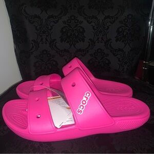 CROCS Classic Sandals Hot Pink Juice Women’s Size 12 Men’s Size 10 New with Tags